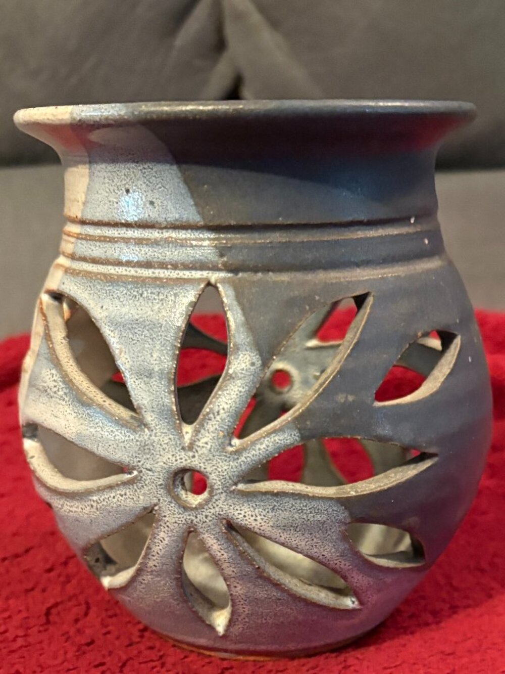 VTG Hand-Thrown Votive Candle Holder-Studio B Pottery –5'' H-Signed Thorpe-NEW